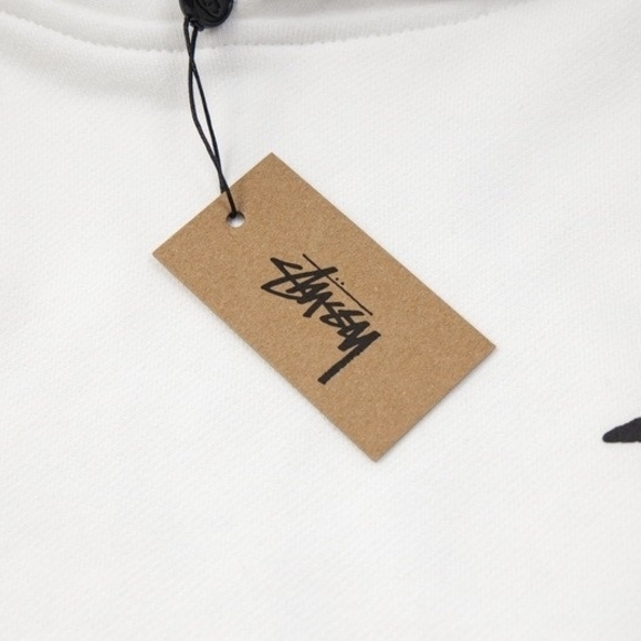 Stussy White Hoodie with Black Graphic - Picture 11 of 14